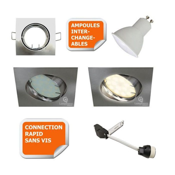 TD® Lampe COB Spot GU10 Stor energibesparelse Høj farvegengivelse Stabil lysfarve Høj transmission