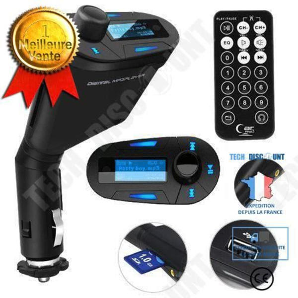TD® Kit FM-sändare Bluetooth MP3-spelare med USB för bil - Autotillbehör SD-kortläsare, handsfree-kit, USB