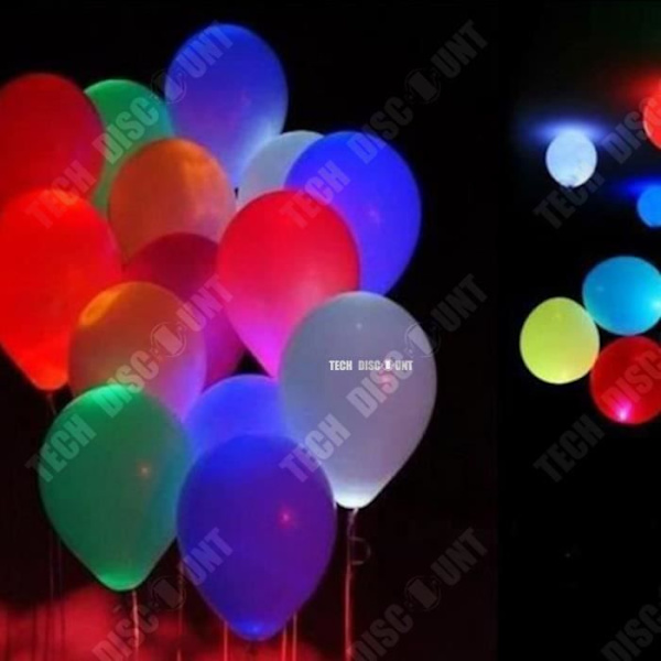TD® Sæt af 30 LED Balloner Fødselsdag Bryllup Dåb Lysende FARVE (tilfældig farve)