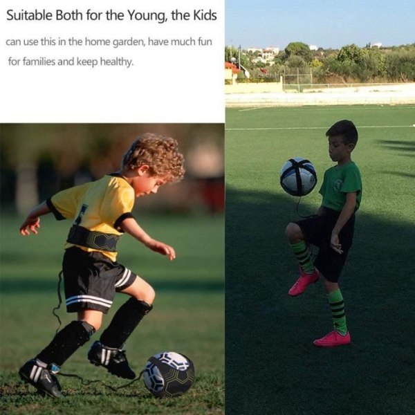 Bekvämt justerbart solo-sparkbälte, elastisk rem för fotbollsträning, fotbollsträning för barn och vuxna