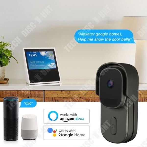 TD® Tuyas nya smarta dörrklocka, WiFi-videointercom, 1080P HD-övervakning, fjärrintercomdörrklocka