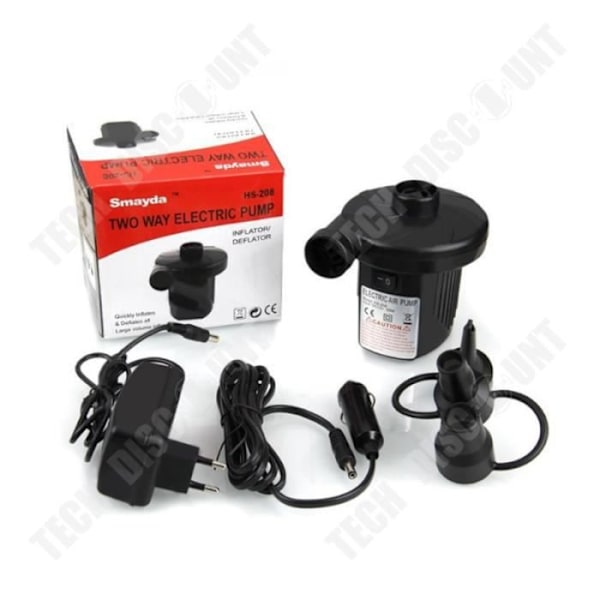 TD® Elektrisk luftpumpe Multi-brug/Standard europæisk stik + Dobbelt opladning/Hjemmeopblæsning værktøj 12 V/Let bærbar
