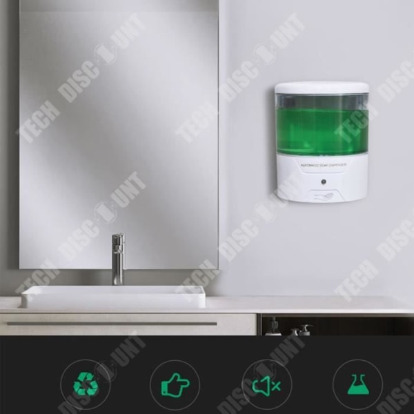 TD® helautomatisk infraröd smart batteri hembadrum Plast väggfäste induktionstvåldispenser