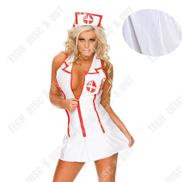 Halloween köttfärs kropp sjuksköterska kostym scenkostym klädd uniform elastisk tyg material kläder klä sig
