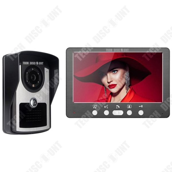 TD® Home Video Dörrklocka Graffiti WIFI Men Dörrklocka Intercom System 7-tums färgskärm inomhus HD 1080P Video Foto Visual Intercom