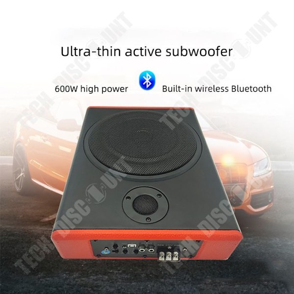 TD® Autosoitin 10 tuuman Bluetooth-ultraohut subwoofer, jossa on diskanttisoitin, 12V korkea teho, aktiivinen auton alla oleva ultraohut subwoofer.
