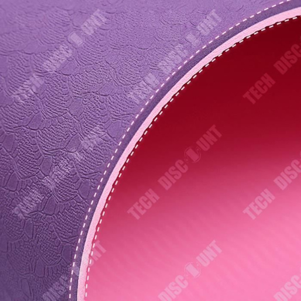 TD® TPE-kumimatto, liukumaton, 6mm, kehon asemointiviiva, harjoitustyyny, kuntoilumatto, tasapohjainen joogamatto