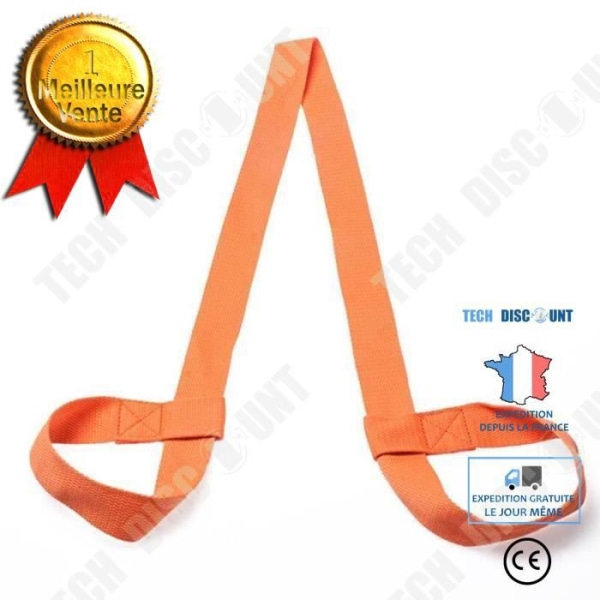 TD® Fitness Accessories - Bodybuilding, Ny justerbar Yoga Mat Strap Mat Sling Carrier Bälte - Ljus orange typ