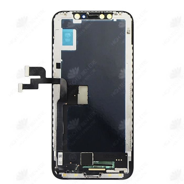 HTBE® iPhone X Skærm Sort Berøringsglas LCD Retina - Komplet Sæt med Værktøj, Magnetisk Skabelon og Tætning