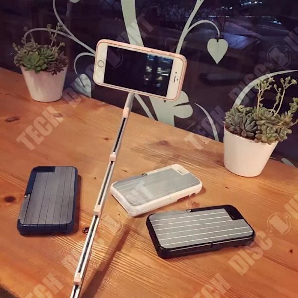 TD® Kuori iPhone 6:lle viivästysvivulla / Ulkoinen Bluetooth-selfie-tikku puhelintasku Musta/