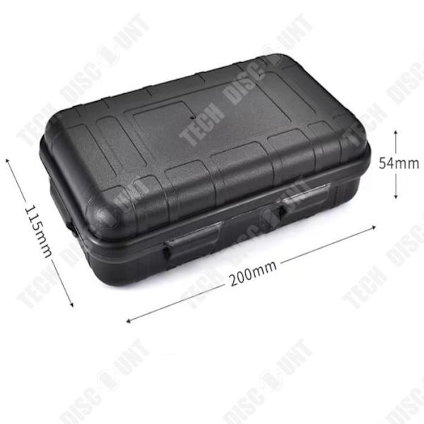 TD® Large Black Box Tool Outdoor Survival Kit Vattentät Stötsäker Box Förseglad Box Outdoor Survival Storage Box