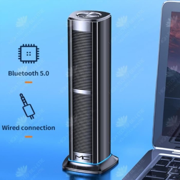 HTBE® Bluetooth-högtalare Trådlös Väckarklocka Hem Mobiltelefon Mini Audio Subwoofer Smart Volym Dual Speaker