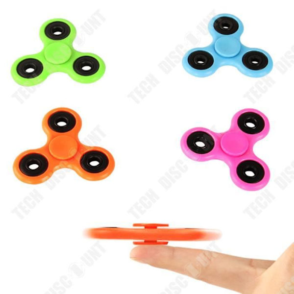 TD® Set 3 Fidget Spinner-triangelleksak för vuxna barn- fingerleksak-dekompression, anti-stress GRÖN - ORANGE - RÖD