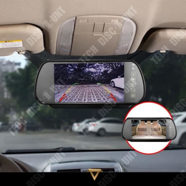TD® 7" LCD TFT Bakkamera Monitor Spejl Bakkamera Trådløs til Bil Automatisk høj opløsning