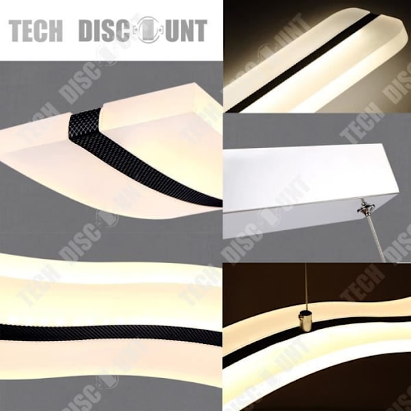 TD® LED-lampe kurvet skrivebord læsning værelse stue restaurant moderne minimalistisk chandelier spisestue café kraftig belysning dekoration