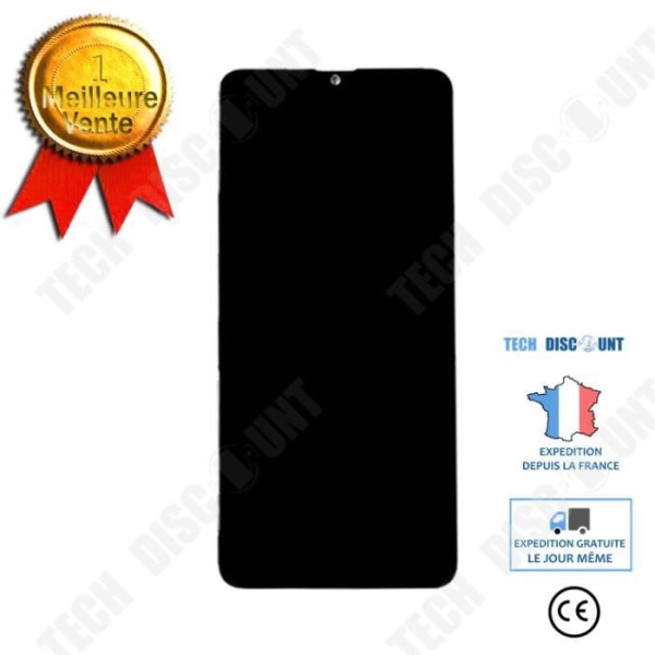 TD® Samsung Galaxy A20s A207 SVART lcd-skärm lcd-pekskärm + Verktygssats + B7000 lim