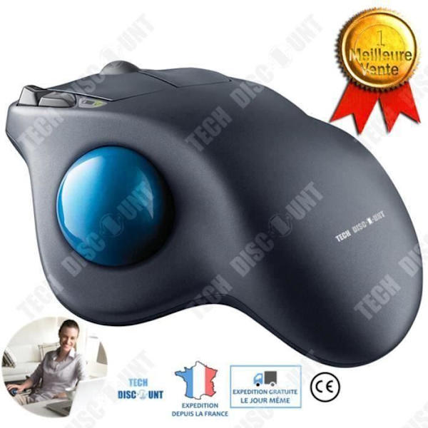 Ergonomic M570 Ergonomic Bluetooth Wired Gamer Wireless Mouse Gaming Optisk Mobil Laser Trackball 5 Knappar Svarta Fönster