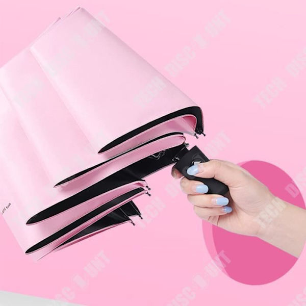 TD® Paraply helt automatisk Diameter 98cm Sol- og UV-beskyttelse Vandtæt teknologi Solparaply Rosa