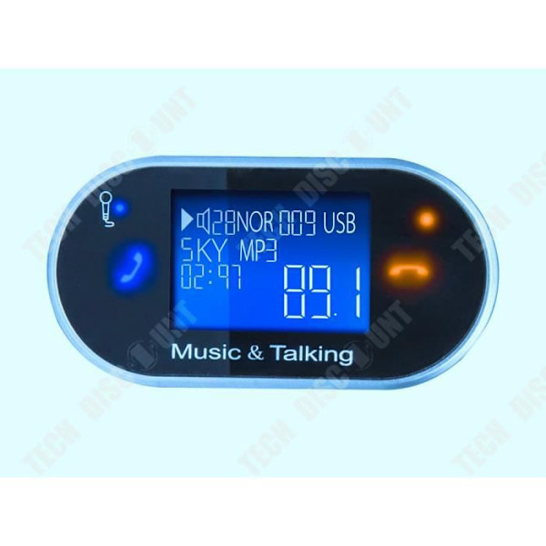 TD® LCD Auton Bluetooth MP3-soitin SD MMC USB FM-lähetin, Bluetooth-autosarja, handsfree ja kaukosäädin
