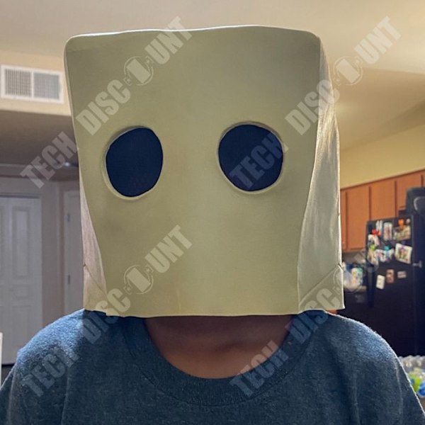TD Little Nightmare Game Mono Latex Mask Masquerade Event Square Mask Box Huvudbonader Live Fan Interaction 6
