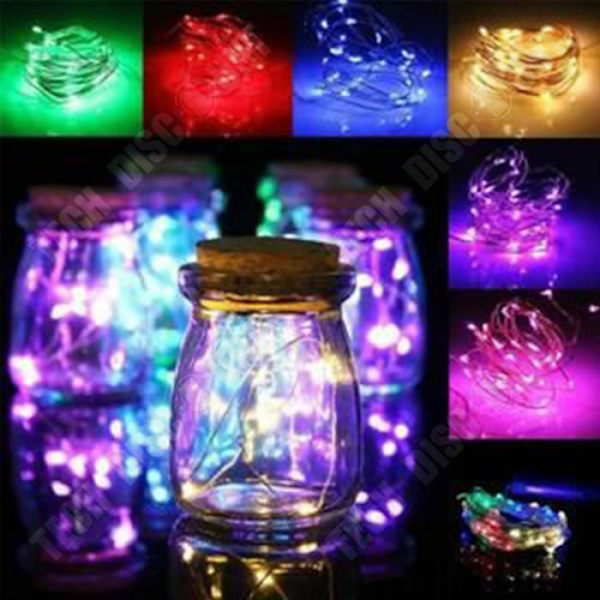 TD® batteridrivna LED Fairy Lights - Koppar - 50 glödlampor - Lila - 5M - Fairy Lights Heminredning (utan batteri)