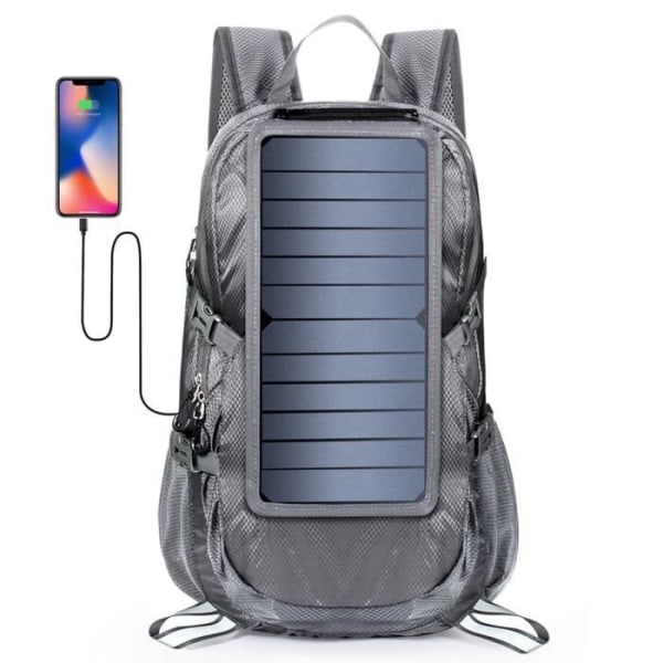 Ryggsäck - Ej specificerat - Fällbar solenergi - 50L - Unisex - Vandring Grå