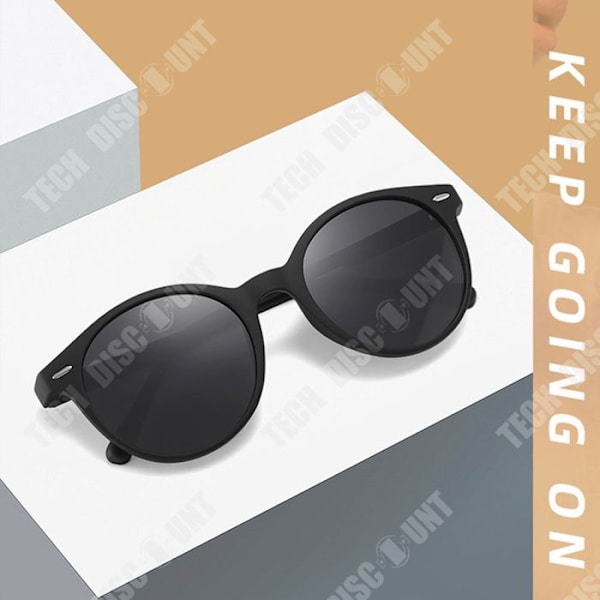 TD® Solglasögon med rund ram för män, Polarized TR90 HD, Cykelspegel för utomhusbruk, körspegel