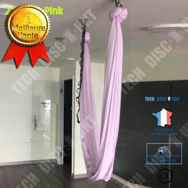 TD® Fitness Accessories - Bodybuilding, FITNESS anterior 4 meter Yoga hängmatta tyg Anti gravity Yogatillbehör - blå