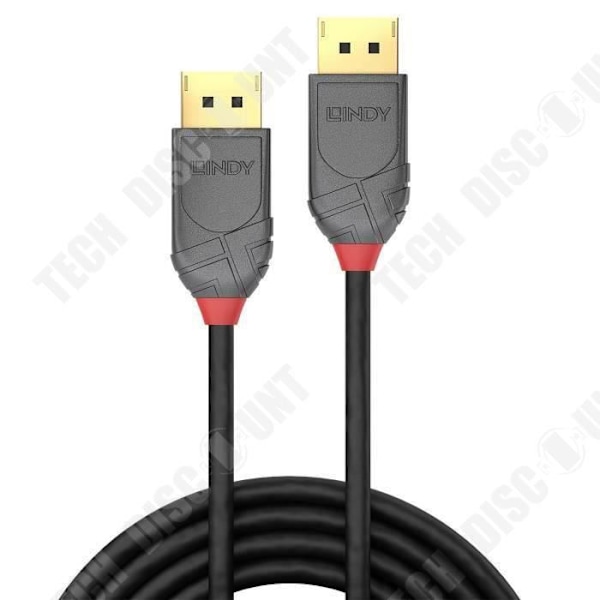 HDMI-kabel - TECH DISCOUNT - Anthra Line - 2m - Forgyldt - Sort Rød