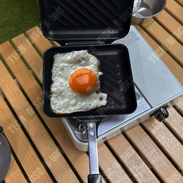 TD® Bärbar frukostmaskin multifunktions grillad smörgåsform camping non-stick rostat bröd baka porslin utomhus en