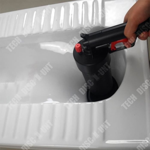 TD® Tryckluft Toalett Pipe Unblocker Pump för diskbänk Tvättställ med 4 olika sugkoppar