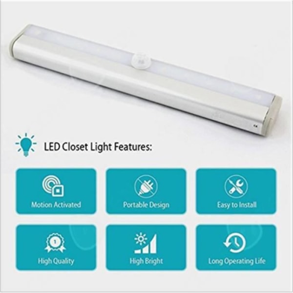 CONFO® LED batteri sensor lys natlampe skab lys natbord lampe gang natlampe