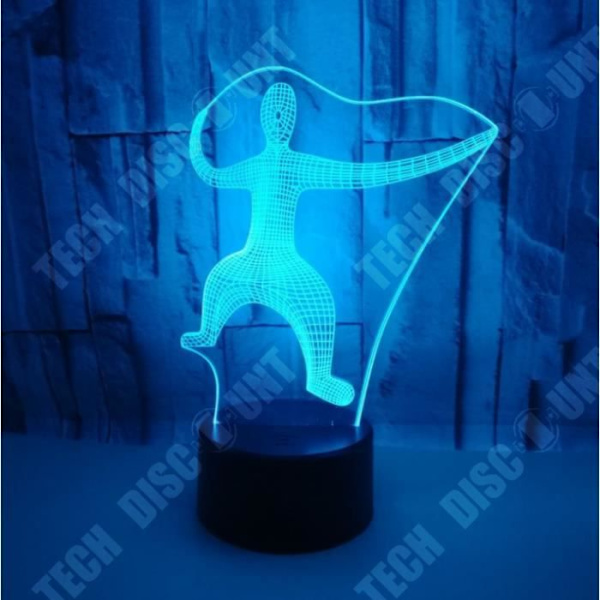TD® Koristelu USB Voimistelu 7 Väriä Kaukosäätimellä Optinen Harhautus Yövalo 3D Visualisointi Pöytätyölamput 3D Hohtava LED La