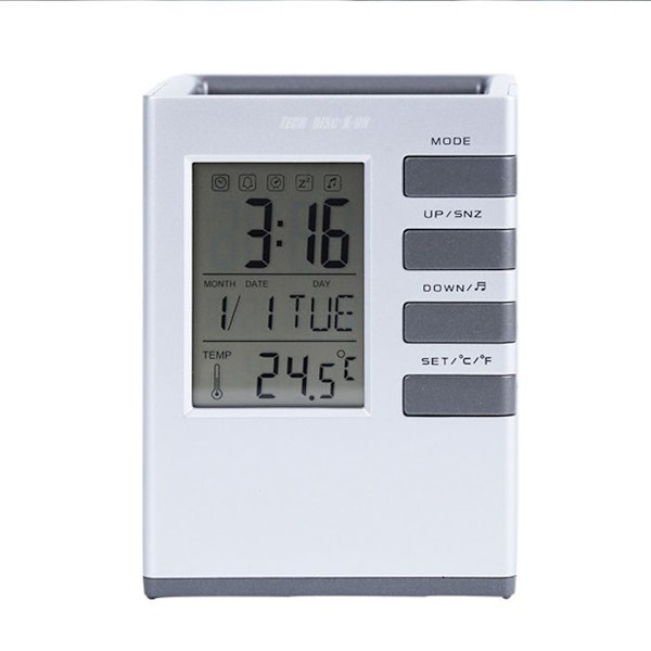 Porte-stylo TD® Perpetual Calendar Elektronisk Porte-stylo Kontor Studerende Skrivebord Ur