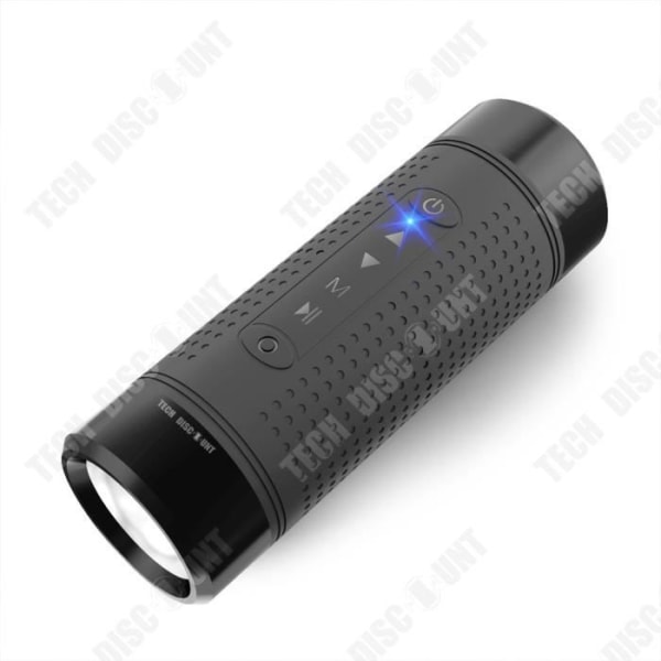 TD® Bluetooth højttaler vandtæt multifunktionel, Bluetooth-forbindelse til udendørs brug, bærbar, kraftig lys, USB-interface, højttaler