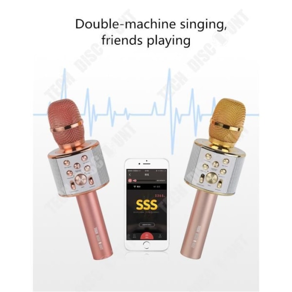 Trådlös mikrofon - TD® - Lång batteritid - Bluetooth 4.2 - TF-kortstöd - 46W