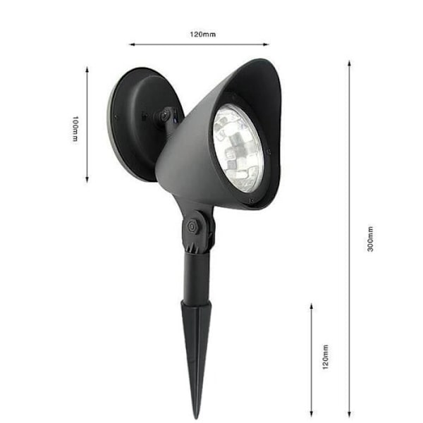 Solcellelampe til jorden - NEUFU - TD® 60mah - Hvid - LED - Solenergi - Have Vit
