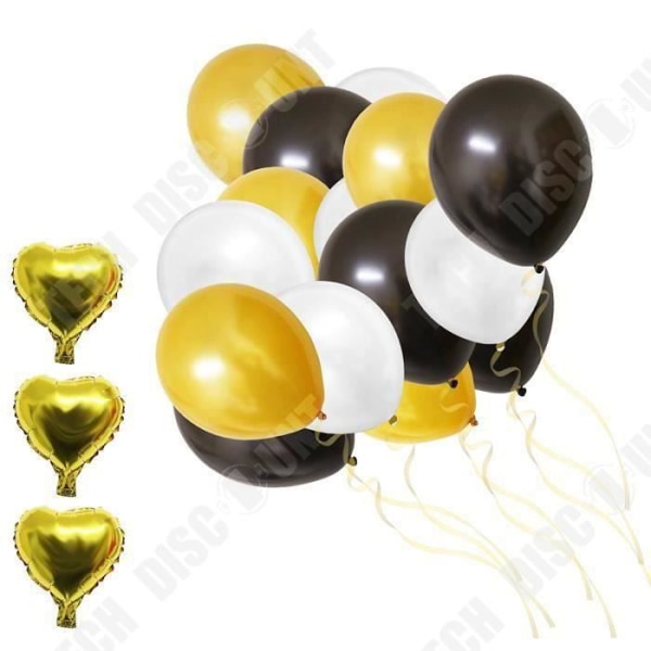 TD® Set med 105 Flerfärgade Latex Guld Vit &amp; Svart folieballonger Dekorationer - För födelsedagar, fester - Dekoration