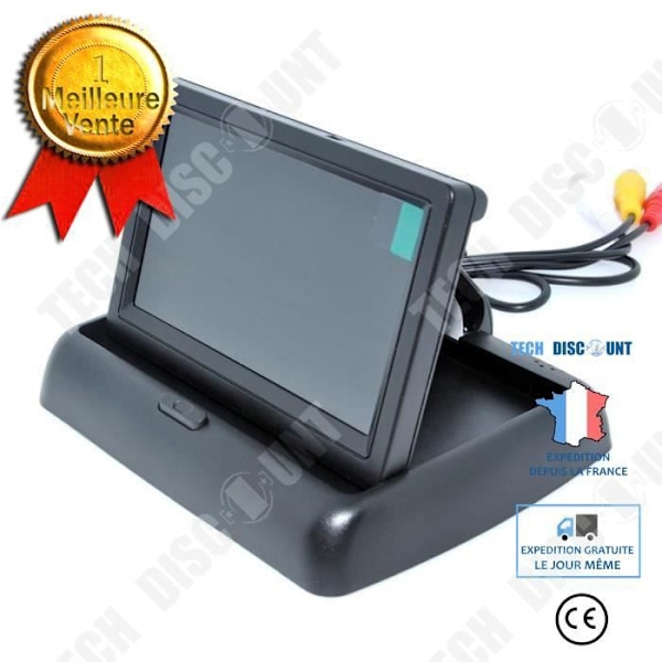 TD® Kamera Parksensor med 4,3" Foldbar TFT LCD Skærm til bageste bilkamera tilbehør