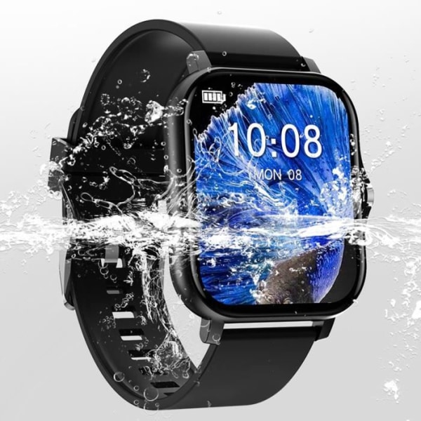 Touch Screen Smart Watch Sport Vattentät Multifunktion Kroppsdetektion Bluetooth Call Dynamic Smartwatch