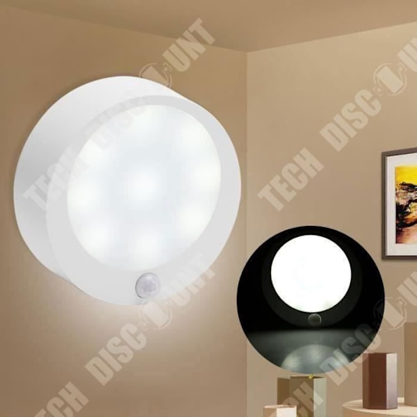 TD® 9 LED trådlös batteridriven nattljusrörelsesensor (vitt ljus)