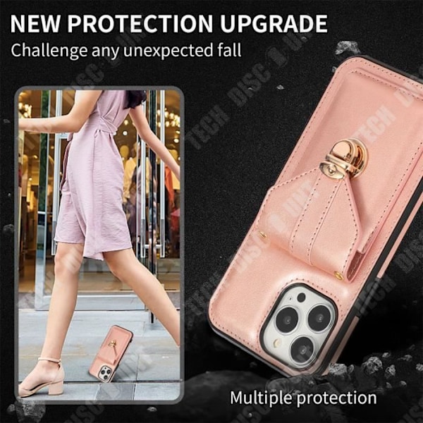 TD® Vetoketjullinen puhelintasku iPhone 11 PRO MAX Pitkä hihna vartalolle Objektin suoja Korttitasku