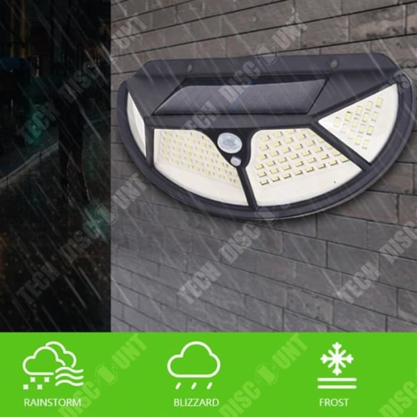 Solarlampe til haven - TD DIY MORE - 102 LED - Bevægelsessensor - Vandtæt - Pakke med 4