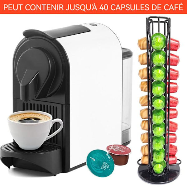 Porte kapsler dolce gusto original roterende display 40 styk støtte pladsbesparende skuffe opbevaring volumen kapacitet