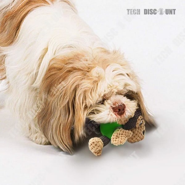 TD® Plush Puppy Toy Interactive Piper Hundleksak för rengöring av gummitänder, hållbar tuggleksak för små