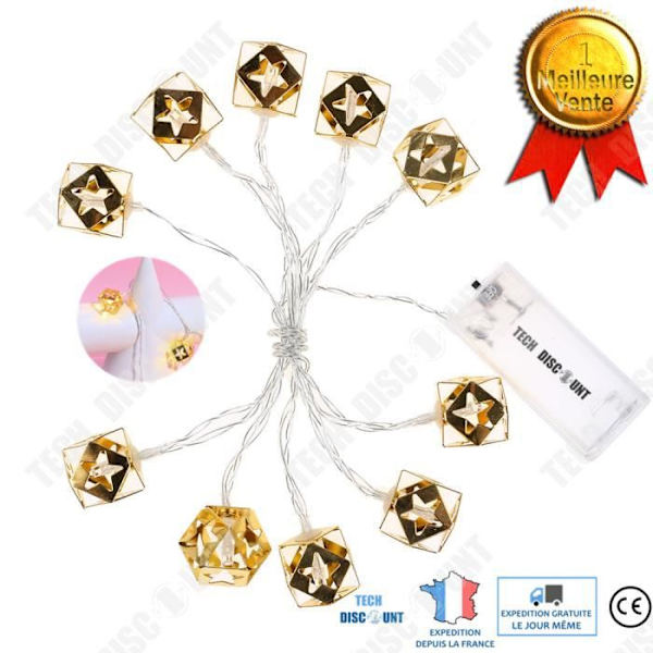 TD® Light Garland Utomhus Födelsedag Inomhus Gyllene Lyktor Led Bollar Stack Dekoration Barnrum Kinesisk Fest
