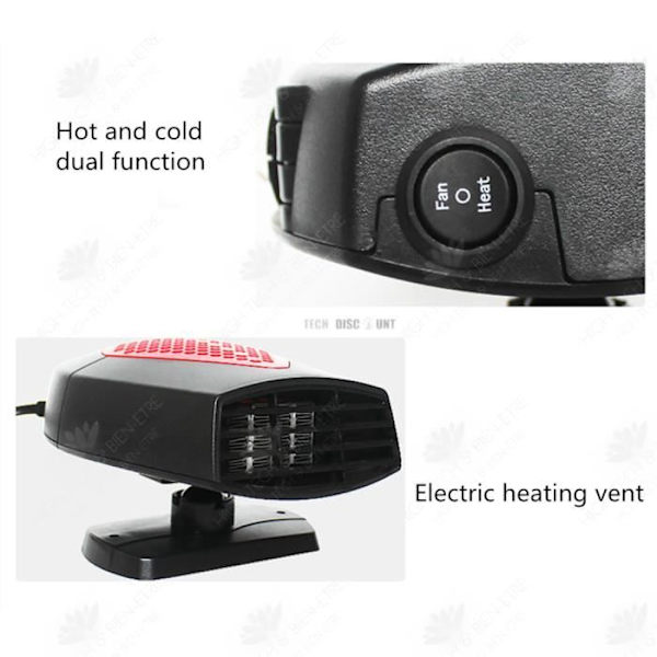 HTBE® Elektrisk bilvarmer 12V bilvarmer multifunktionel højeffekt lastbil vinterbilvarmer