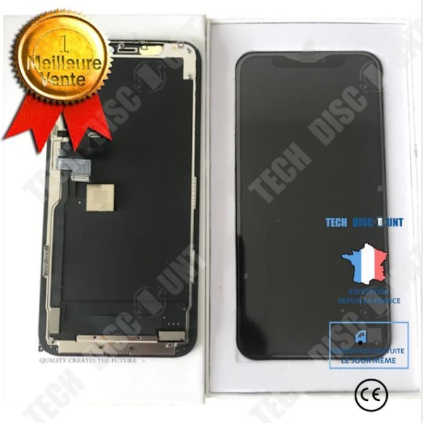 Touchscreen LCD - TD® - iPhone X - Svart - Hög Kvalitet - Ny Svart