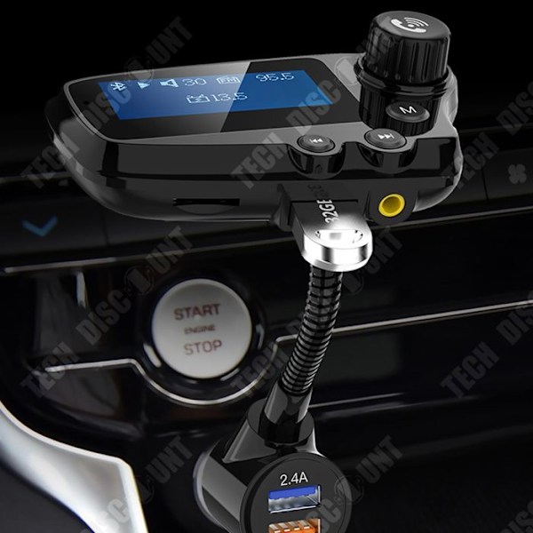 TD® bluetooth FM-sändare bil MP3-spelare bluetooth-mottagare snabbladdning laddare handsfree FM-sändare telefon