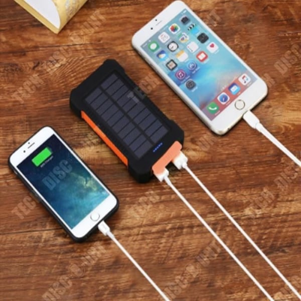 TD® Lommelygte Solenergi Powerbank Portabel Powerbank Multiple Beskyttelse Intelligent Strømmatchning